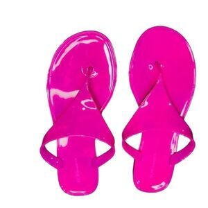 BCBG Shiny Magenta Pink Flip Flop Sandals BCBG Shoes Size 6 NWOT